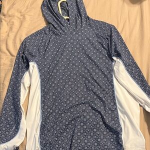 Peter Millar Navy and White Geometric Sweater